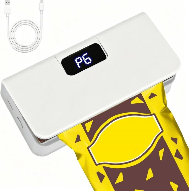 Portable Mini Bag Sealer – USB-C Rechargeable Heat Sealer with 6 Modes & Magnetic Back