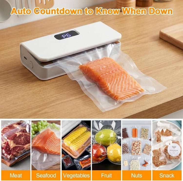 Portable Mini Bag Sealer – USB-C Rechargeable Heat Sealer with 6 Modes & Magnetic Back