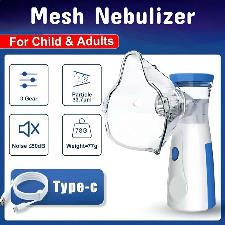 Mesh nebulizer parts: top cover, medicine cup, mask, switch